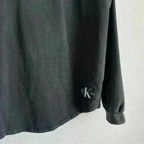 Calvin Klein Jeans Charcoal Black Pullover Sweater Size L - Picture 7 of 10
